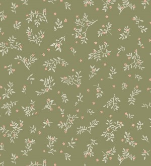 Papel pintado flores pequeñas liberty con textura efecto textil Petite Andrea 128540