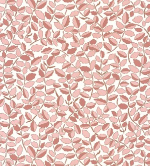 Papel pintado de hojas pequeñas con efectos dorados estilo nórdico Laraine 128570