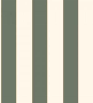 Papel pintado de rayas tonos verde oscuro con líneas finas doradas Diana Stripes 128617