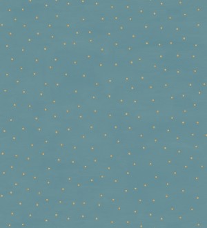 Papel pintado de lunares dorados fondo azul Daudi 128680