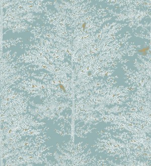 Papel pintado de árboles difuminados tonos azul grisáceo Hyland Trees 128707