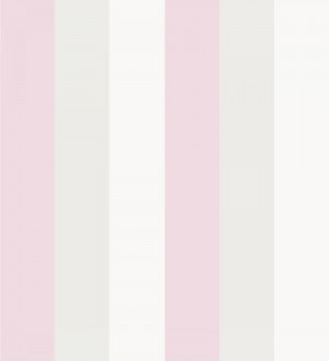 Papel pintado infantil de rayas rosa gris claro y blanco Elif Stripe 128826