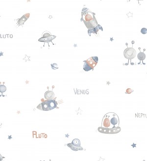 Papel pintado de naves y extraterrestres del espacio Galaxy Friends 128864