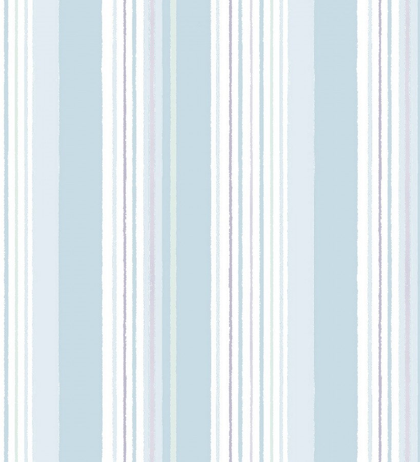 Papel pintado multirayas color celeste Emmett Stripes 128871