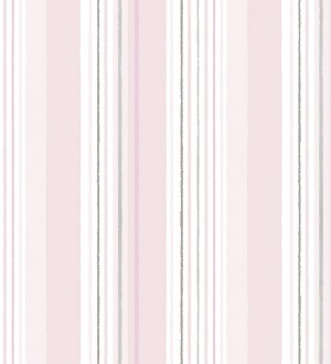 Papel pintado multirayas color rosa Emmett Stripes 128872