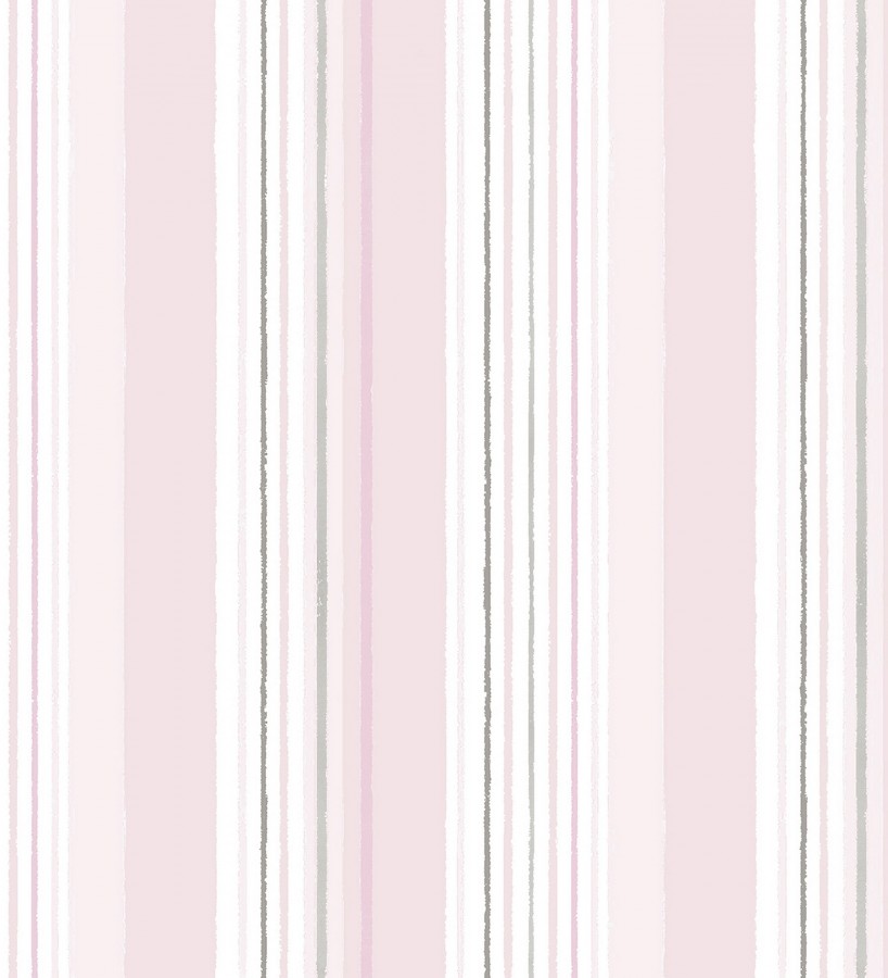 Papel pintado multirayas color rosa Emmett Stripes 128872