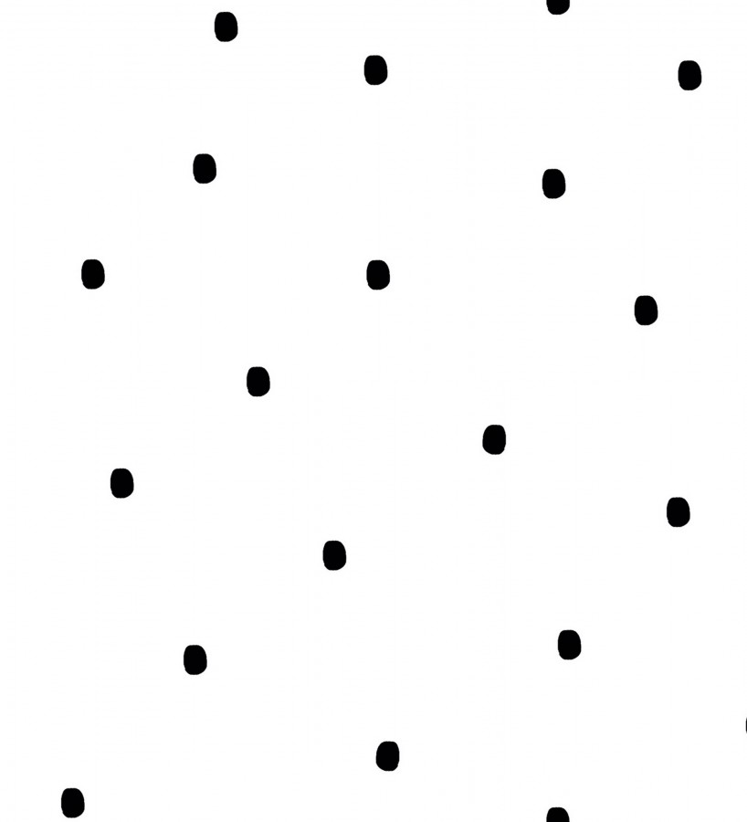 Papel pintado de puntitos negro y blanco Letzy Dots 128874