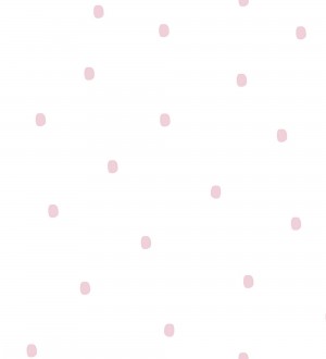 Papel pintado de puntitos rosa y blanco Letzy Dots 128875