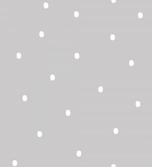 Papel pintado de puntitos blanco fondo gris Letzy Dots 128877