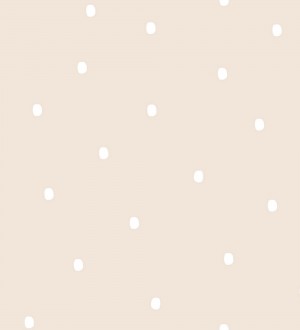 Papel pintado de puntitos blanco fondo beige Letzy Dots 128878