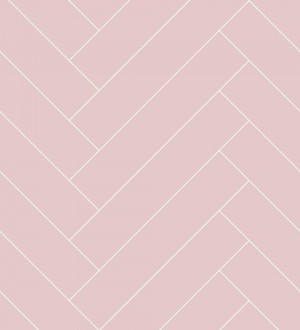 Papel pintado espiga de listones de madera pintados en rosa Zander Spike 681761