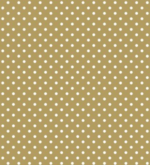 Papel pintado de lunares blancos fondo dorado Viorica Dots 681770