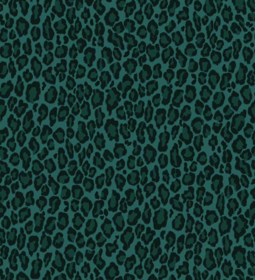 Papel pintado imitación piel de leopardo tonos verde Sarabi Leopard 681788