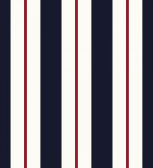 Papel pintado de rayas juveniles azul y rojo Branly Stripes 681794