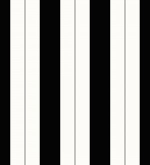 Papel pintado de rayas juveniles negro y gris Branly Stripes 681797