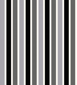 Papel pintado multirayas para niños en tonos grises y negro Pini Stripes 681800