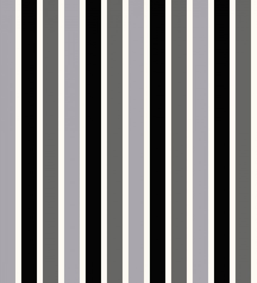 Papel pintado multirayas para niños en tonos grises y negro Pini Stripes 681800