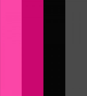 Papel pintado de rayas color rosa fucsia negro y gris Hugo Stripes 681807