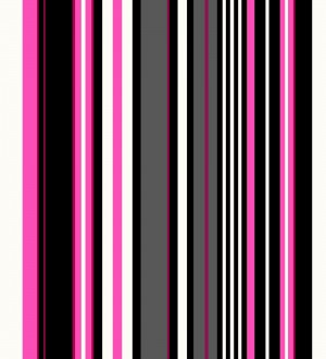 Papel pintado multirayas irregulares en tonos rosa y negro Sully Stripes 681810