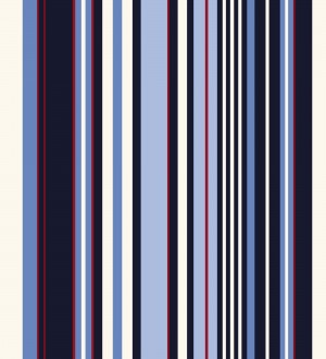 Papel pintado multirayas irregulares en tonos celestes y azules Sully Stripes 681812