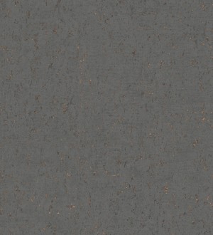 Papel pintado textura de corcho con inserciones doradas color marrón oscuro Ameka 681823