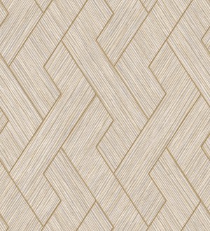 Papel pintado figuras entrelazadas de fibras de cáñamo natural con textura Sisay Braided 681847