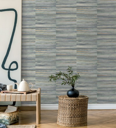 Papel pintado lascas de madera con inserciones en oro Jabarl 681861