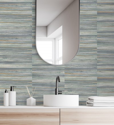 Papel pintado lascas de madera con inserciones en oro Jabarl 681861