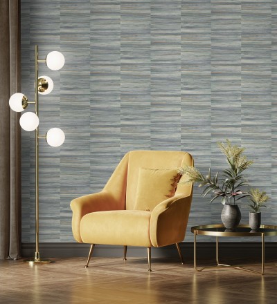 Papel pintado lascas de madera con inserciones en oro Jabarl 681861