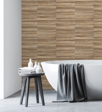 Papel pintado lascas de madera con inserciones en oro Jabarl 681862