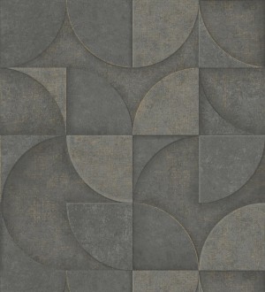 Papel pintado geométrico efecto textura de piedra color bronce estilo industrial Tribial 681866
