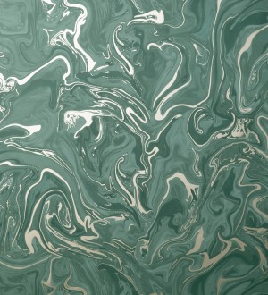 Papel pintado efecto mineral piedra de ágata verde Mirko 681965