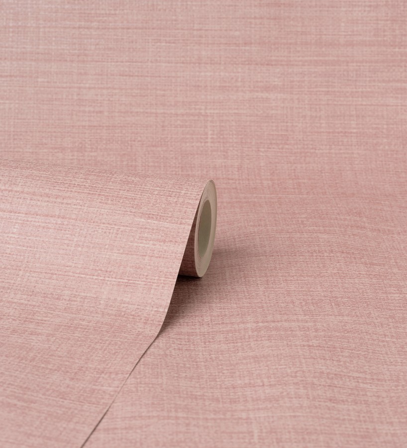 Papel pintado liso de fibras vegetales en tonos rosa efecto nacarado Nora Texture 681994
