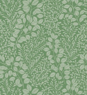 Papel pintado enredadera de hojas color verde Remy leaves 682052
