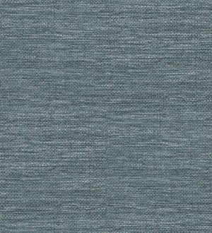 Papel pintado rafia con fibras de sisal teñido de azul plomo Studs Texture 682096