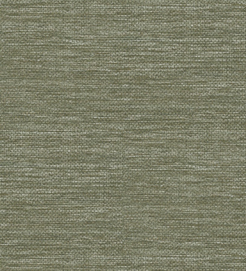 Papel pintado rafia con fibras de sisal teñido de verde Studs Texture 682098