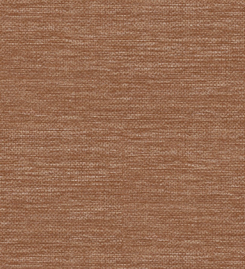 Papel pintado rafia con fibras de sisal teñido marrón rojizo Studs Texture 682101