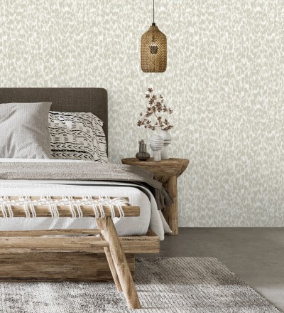 Papel pintado animals print artístico color beige Taole 682310