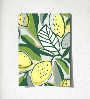 Muestra de papel pintado Ginger Lemons 682302 Ginger Lemons 500682302