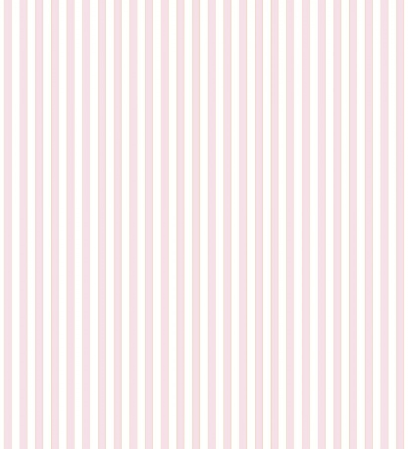 Papel pintado rayas infantiles bicolor rosa claro y blanco Raya Teddy Sailors 232150