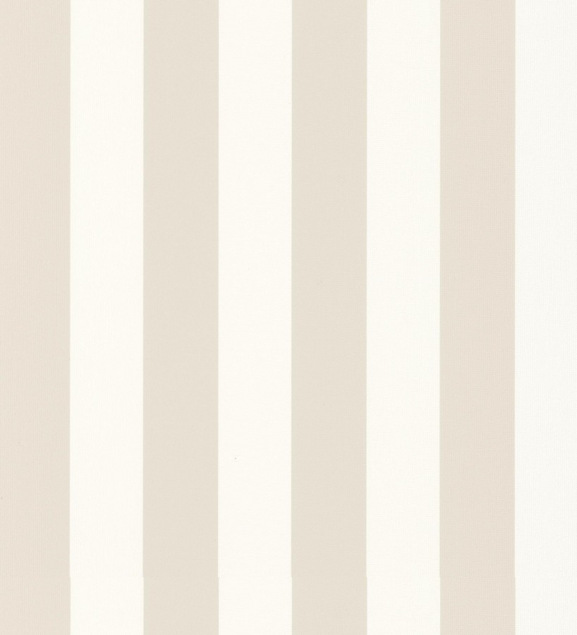 Papel pintado rayas clásicas dítono beige claro y blanco Raya Orellana 231917