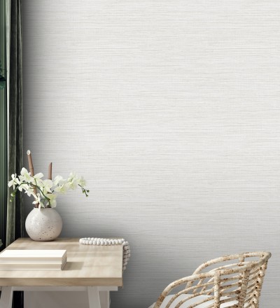 Papel pintado con textura de fibras de cáñamo fondo blanco Sisay Texture 681830