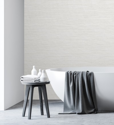 Papel pintado con textura de fibras de cáñamo fondo blanco Sisay Texture 681830