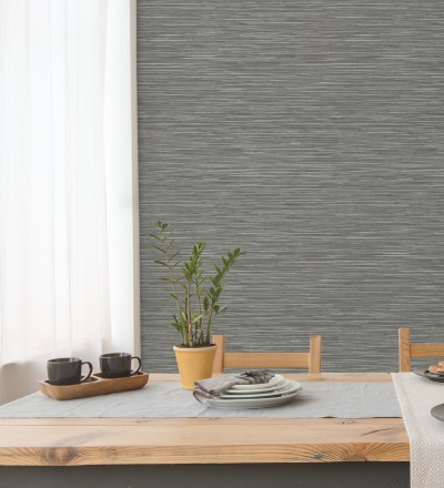 Papel pintado con textura de fibras de cáñamo fondo gris oscuro Sisay Texture 681835