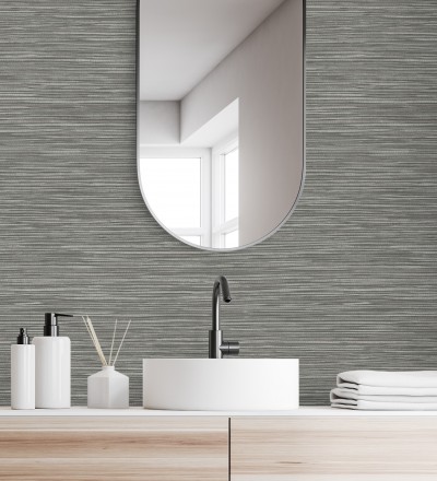 Papel pintado con textura de fibras de cáñamo fondo gris oscuro Sisay Texture 681835