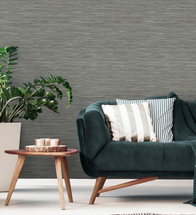 Papel pintado con textura de fibras de cáñamo fondo gris oscuro Sisay Texture 681835