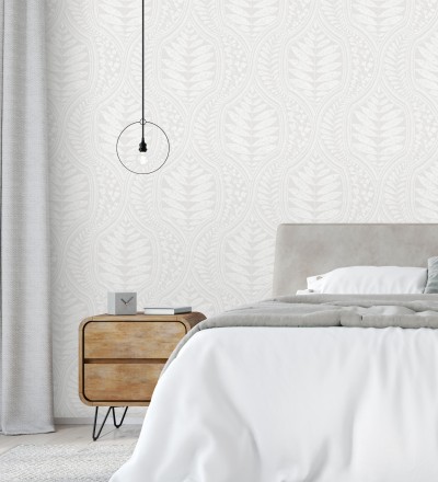 Papel pintado gran damasco con hojas hindú Scandi Palace 680862