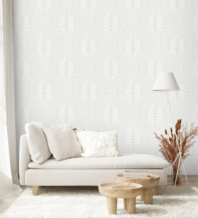 Papel pintado gran damasco con hojas hindú Scandi Palace 680862