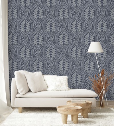 Papel pintado gran damasco con hojas hindú Scandi Palace 680867