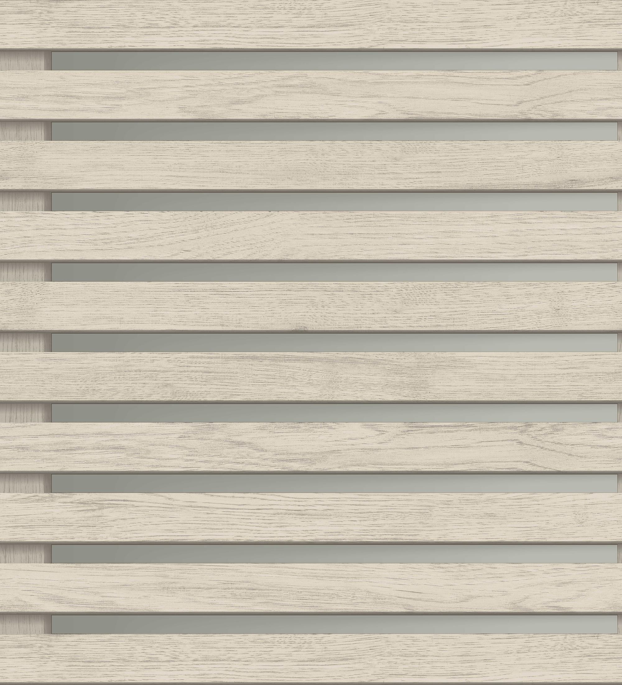 Papel pintado listones de madera natural en paneles fondo oscuro - Thabo  681958 de GAULAN - Rollo de 10 m x 0,52 m